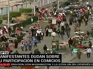 Egipto: Manifestantes difieren sobre elecciones del lunes