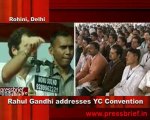 Rahul Gandhi addresses Youth Congress convention, Delhi