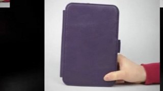 Purple Leather Cover Case with an Incorporated Lamp for the Amazon Kindle 3