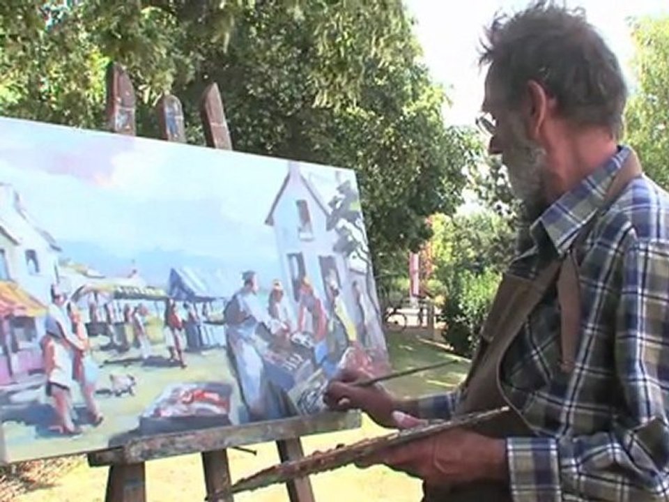 PEINDRE À L'HUILE LES SCENES DE BRETAGNE 