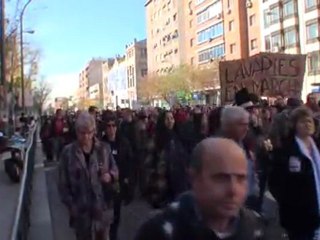 Marcha de los barrios y pueblos hasta las Cortes