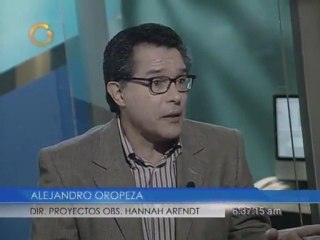 Alejandro Oropeza: Las protestas son consecuencia de políticas ineficientes