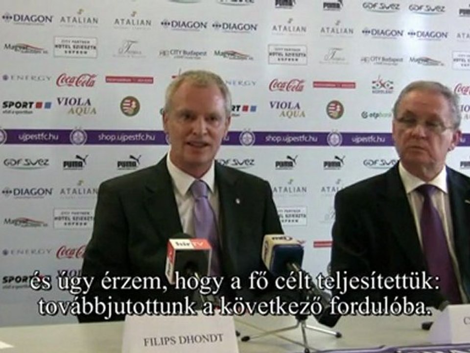 Filips Dhondt bemutatkozása – sajtótájékoztató, 2011. 12. 05.