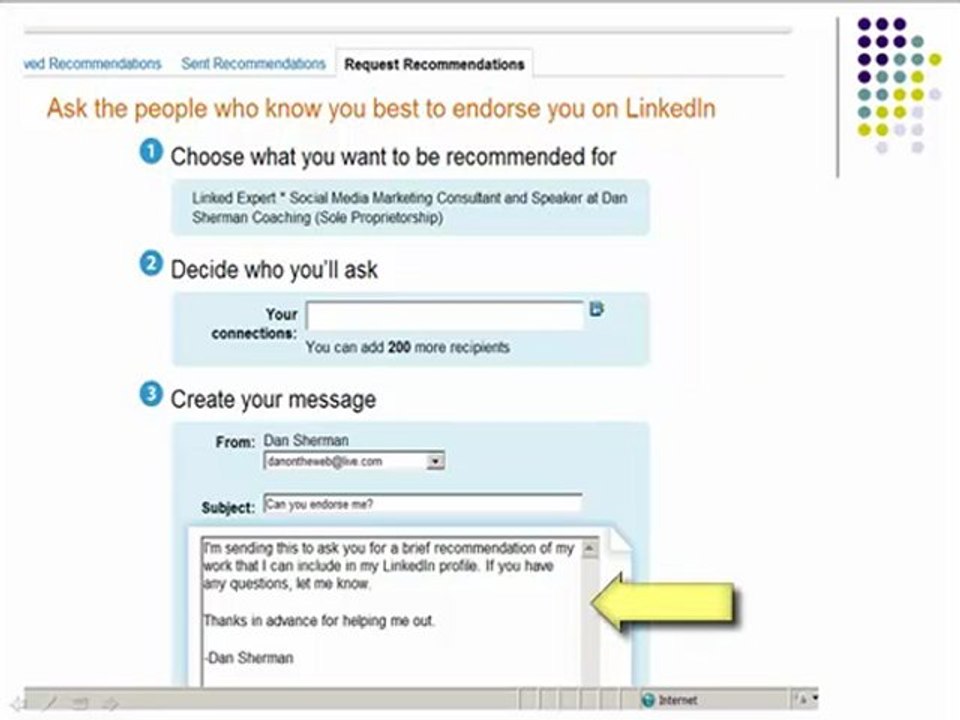 LinkedIn Training - Recommendations