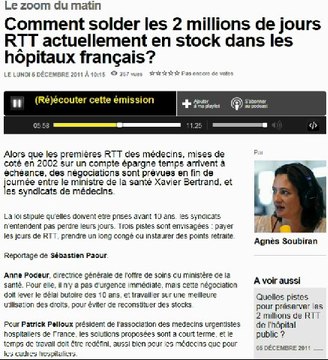 Comment solder les 2 millions de jours RTT actuellement en stock dans les hôpitaux français?