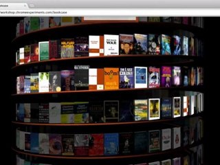 Chrome Experiment WebGL Bookcase - Recomendado por Walter Meade