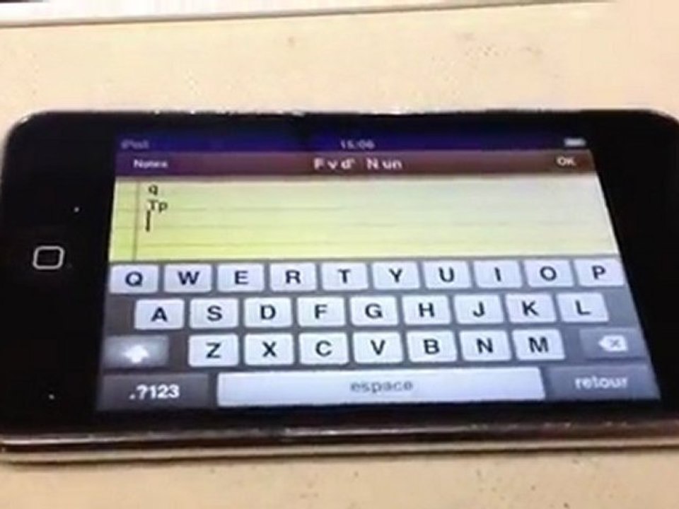 iPod Touch possédé