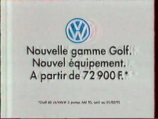 Publicité Golf VOLKSWAGEN 1995