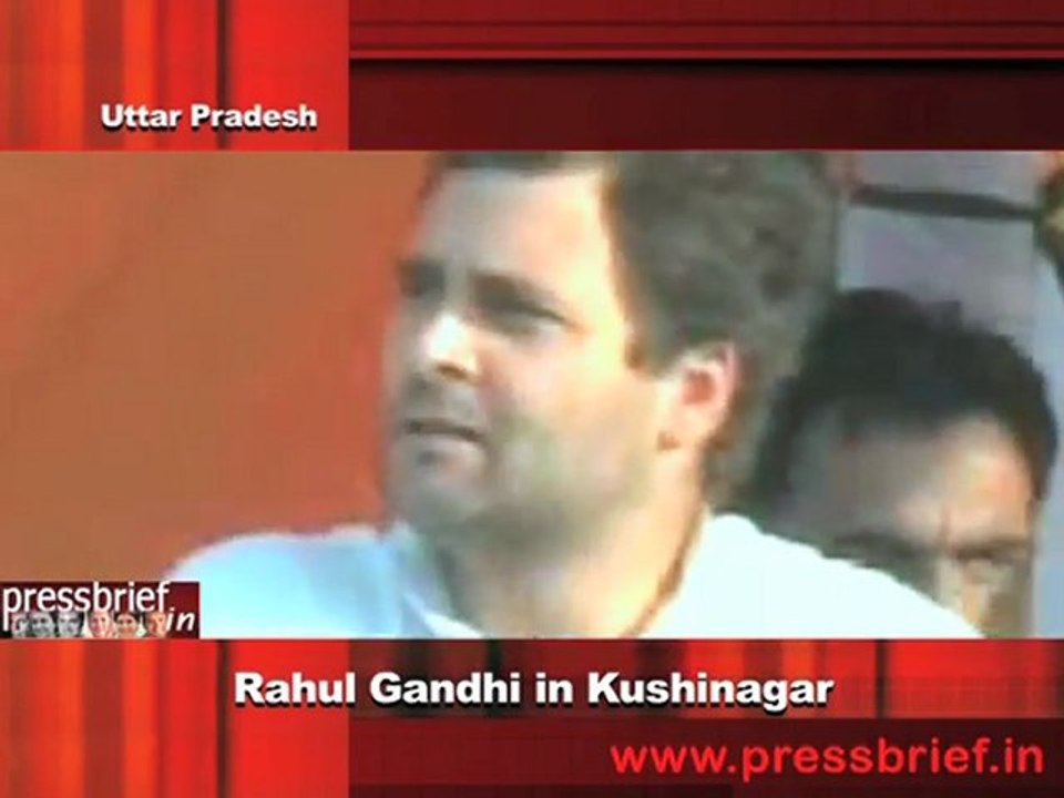 Rahul Gandhi in Kushinagar 1