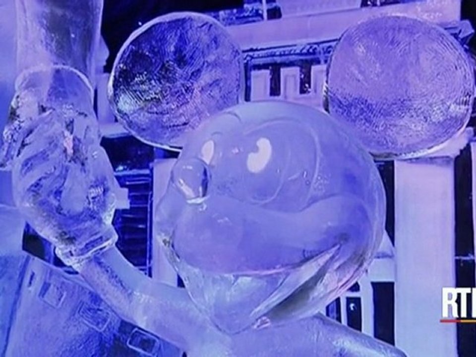 Sculptures de glace dédiées à Disneyland Paris