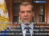 Un avertissement du Président Medvedev aux Américains