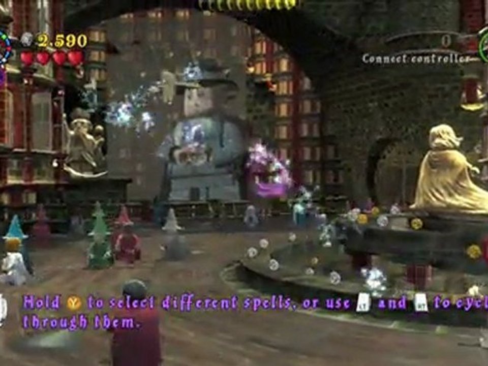 Harry Potter Années 5 à 7 - aperçu des certains des lieux les plus enchanteurs du jeu dont le Ministère de la Magie et la boutique Weasley & Weasley, Farces et attrapes pour sorciers facétieux.