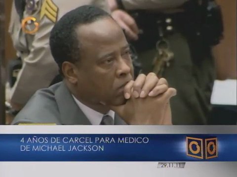 Condenan a 4 años de prisión al exmédico de Michael Jackson Conrad Murray