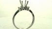 FDENS3107R-SM       Round Cut Diamond 3 Stone Engagement Ring Semi Mount W Princess Diamond In Prong Setting