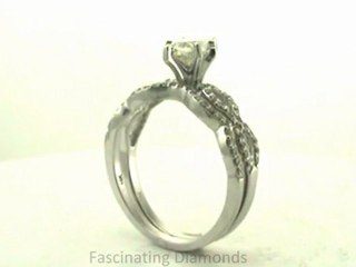 FDENS3044MQ  Marquise Brilliant Diamond Split Swirl Band Wedding Bridal Ring Set