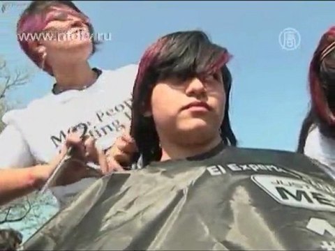 В Мексике настригли гору волос и установили рекорд