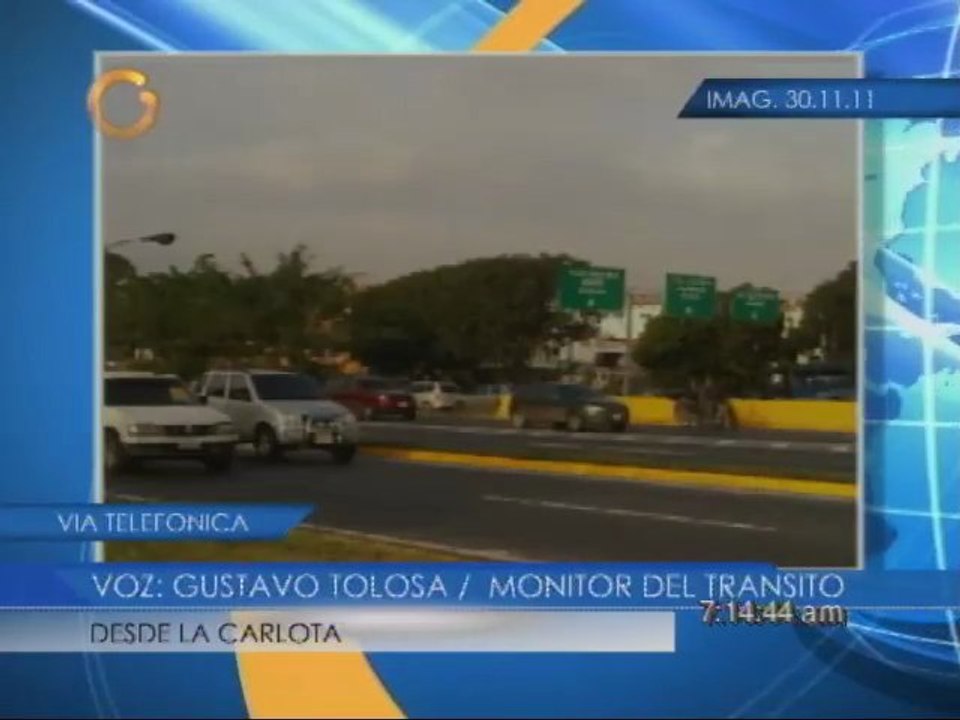 Reporte del tráfico desde La Carlota