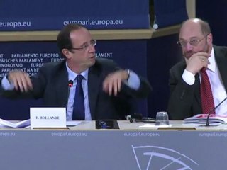Conférence de presse de François Hollande au Parlement européen