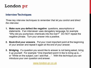 London pr - 10 Super Tips to Control a Media Interview