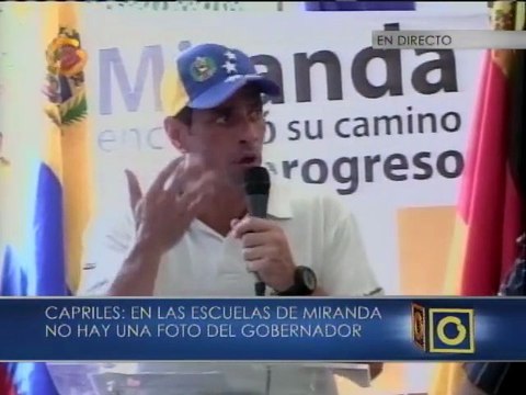 Capriles aseguró que el 75% del presupuesto de 2012 en Miranda será para educación