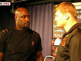 Povetkin - Boswell: Face to face after the final presser in Helsinki