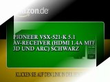 Pioneer VSX-521-K 5.1 AV-Receiver (HDMI 1.4a mit 3D und ARC) schwarz