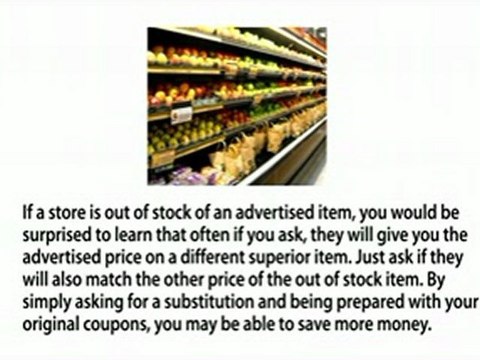 Couponing - Using Rain Checks