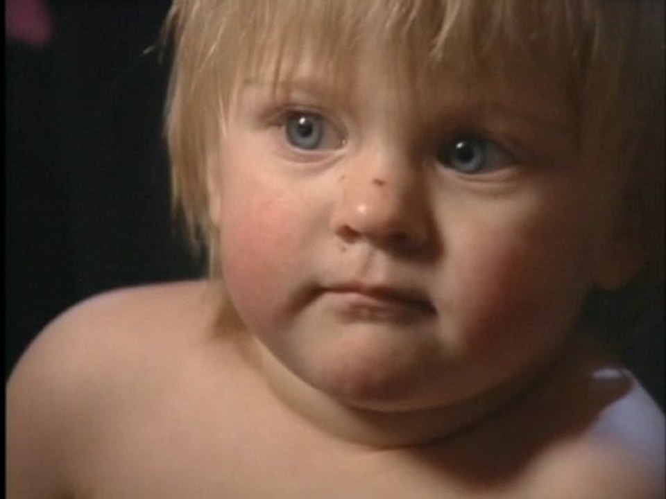 Baby Frances Bean Cobain on set in 1993