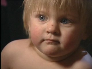 Baby Frances Bean Cobain on set in 1993