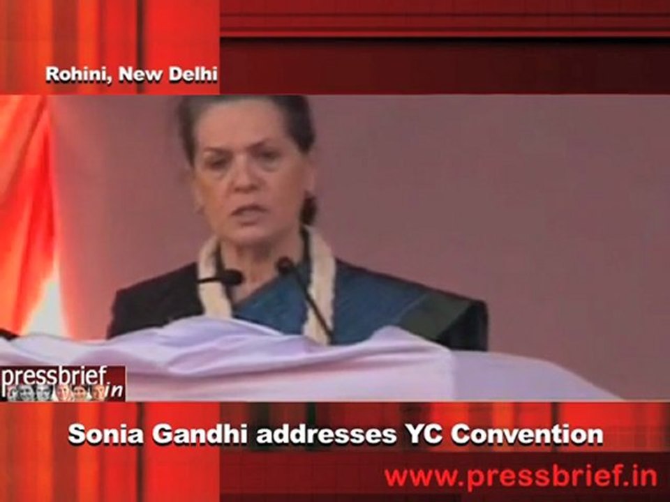 12 Sonia Gandhi addresses YC Convention