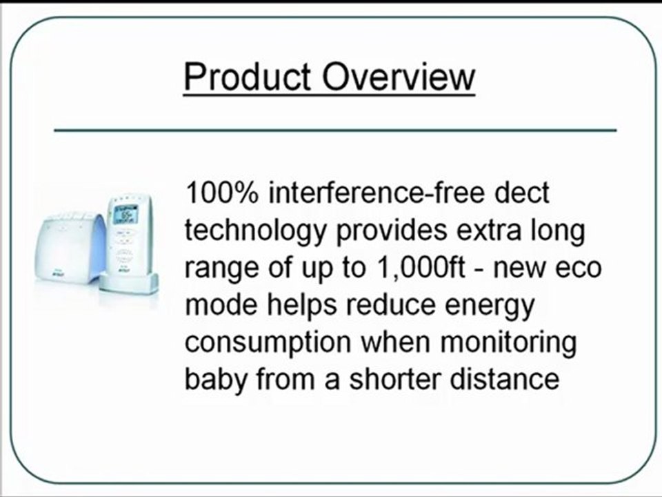 Philips AVENT DECT Baby Monitor with Temperature Sensor ...