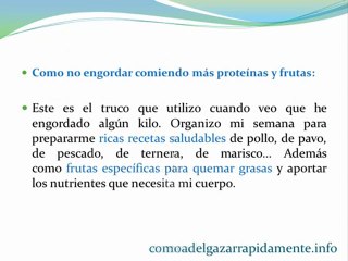 Como No Engordar: Trucos Efectivos