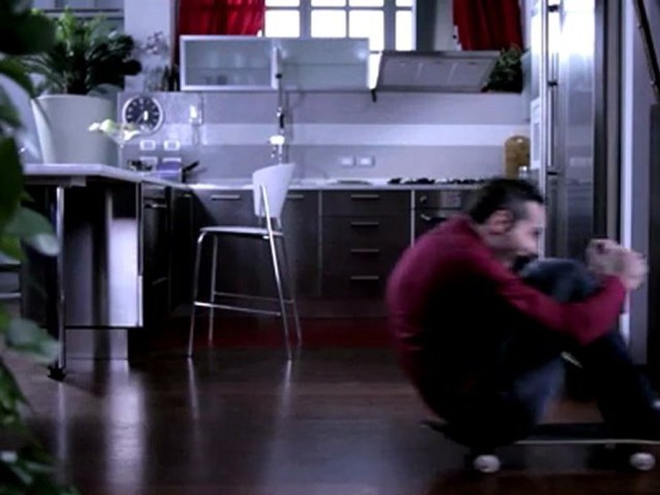 The man with the skateboard