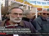 Huelga general en Grecia contra gobierno de Papademos