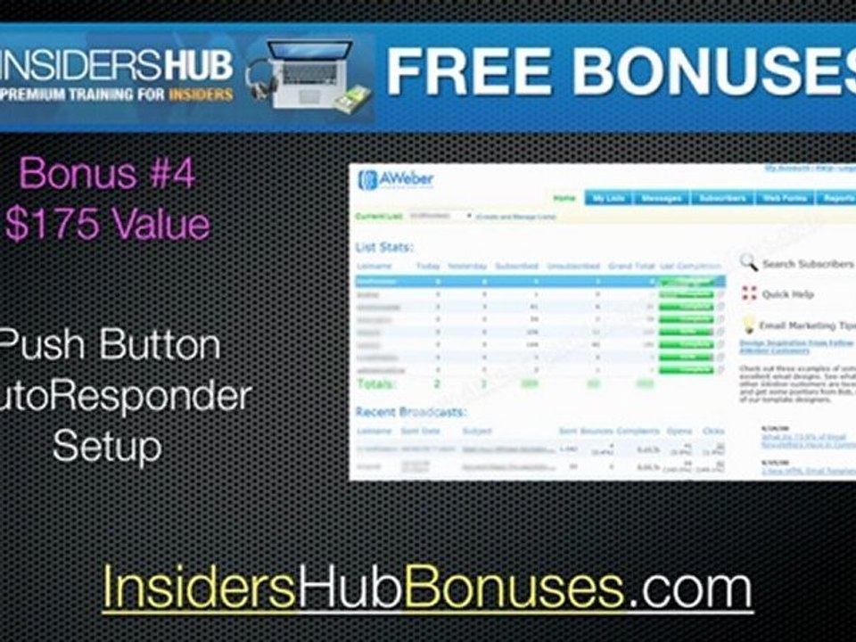 Insiders Hub Bonus 4 of 4 Bonus Package