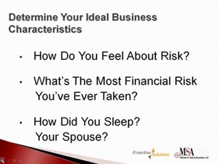 Franchising Webinar - How to Make the Franchise Decision