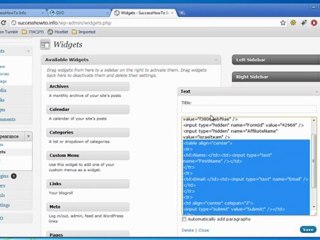 Wordpress Site - Insert Opt-In Form