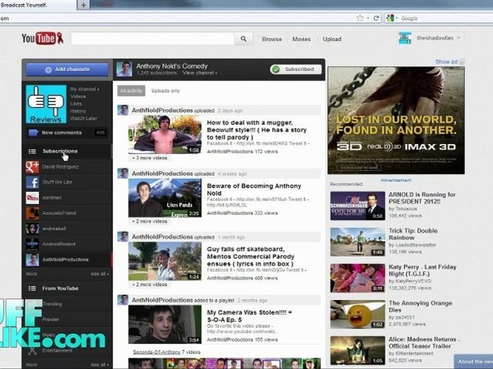 YouTube Homepage 2011 Update