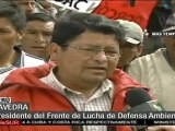 Octavo día de protestas en Cajamarca contra proyecto minero