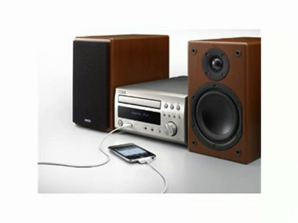 Denon D-M38 Kompaktanlage (Apple iPod-Dock, USB 2.0) silber/kirsche