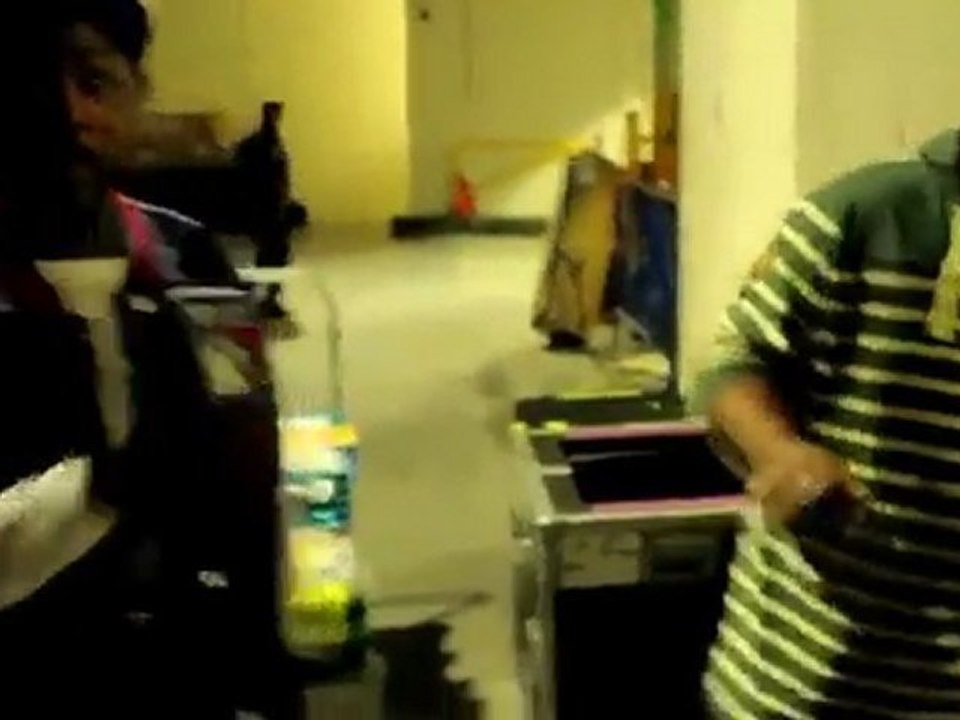 Jay-Z et Kanye West en backstage du Watch The Throne Tour