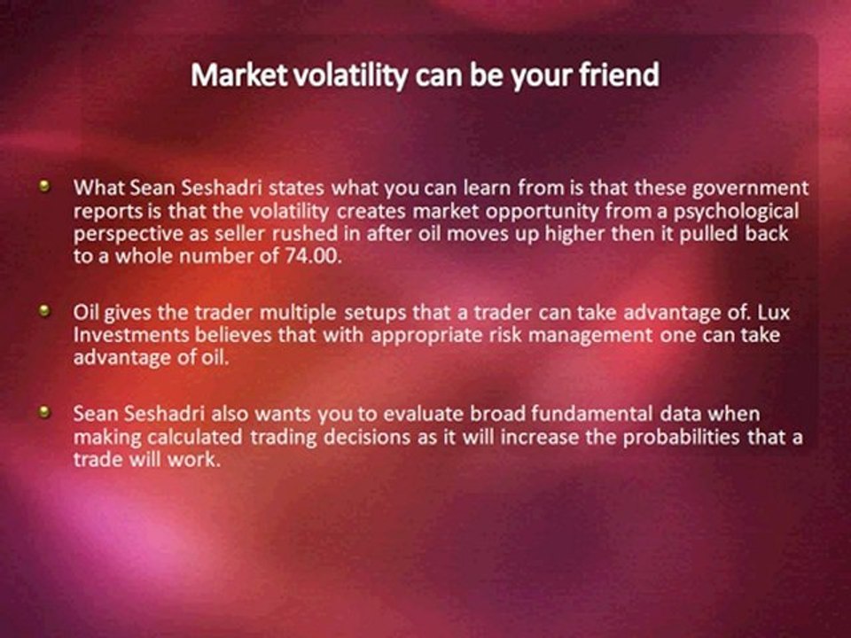 Sean Seshadri - Market volatility can be your friend