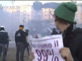 Roma 15 ottobre. Scontri San Giovanni