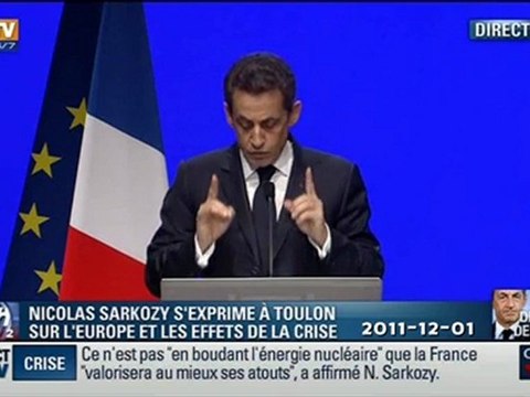 Soumission de Sarkozy aux banksters usuriers de la financeDiscours de TOULON II 01-12-2011
