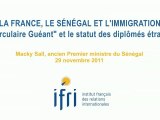 La France, le Sénégal et l'immigration : le cas de la 