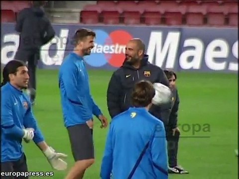 Entreno del Barça y el BATE Borisov en Barcelona