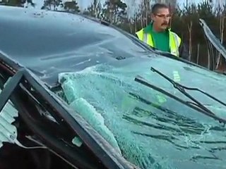Accident spectaculaire sur l'autoroute A26! (Aube)