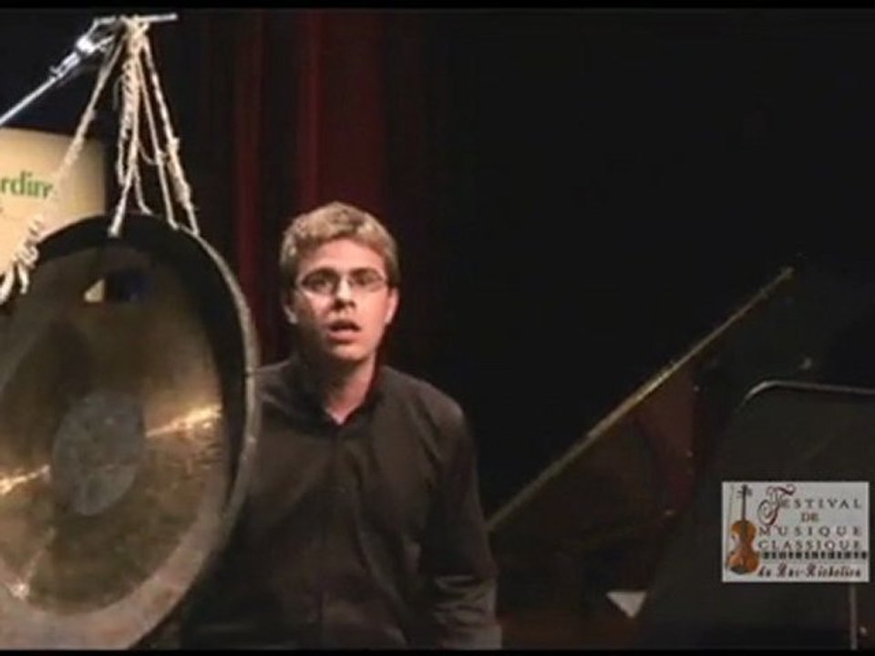 Vincent Lauzer - Présentation10e Festival de Musique Classique de Pierre-de-Saurel