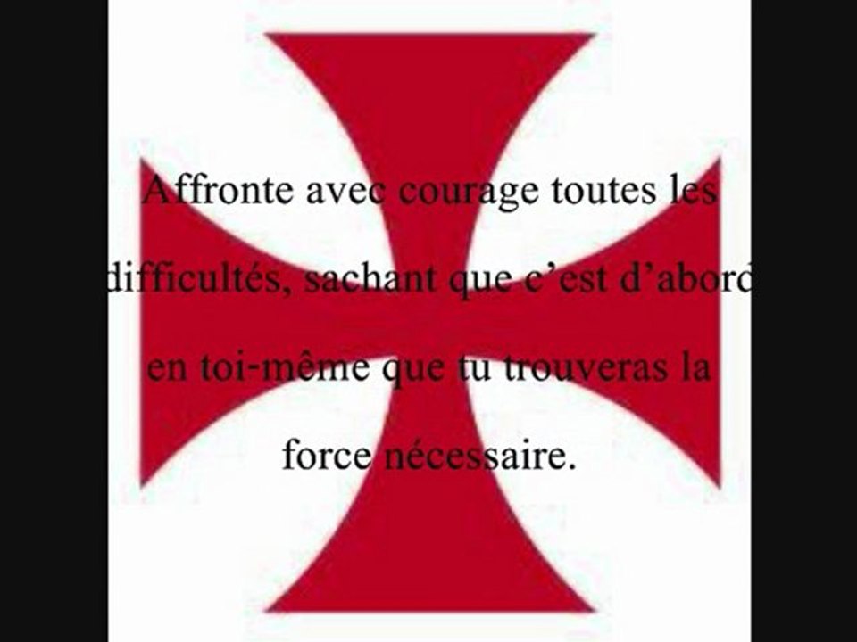 commandements du templier
