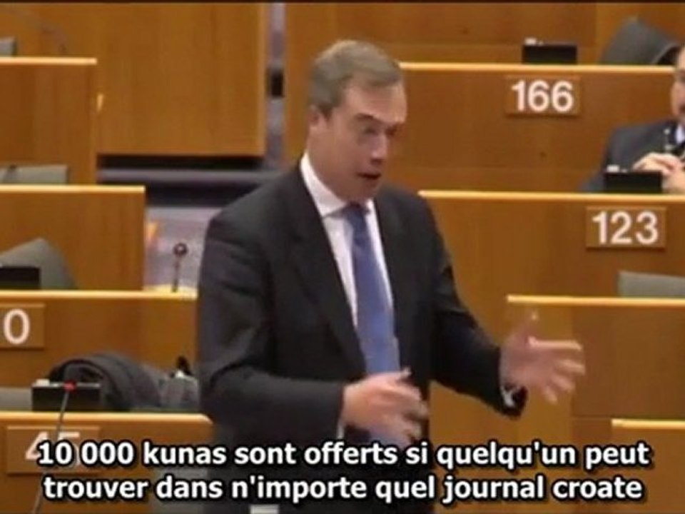 Nigel Farage - La Croatie dans l'Union Européenne